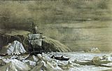 William Bradford Canvas Paintings - Locked In, Baffin Bay